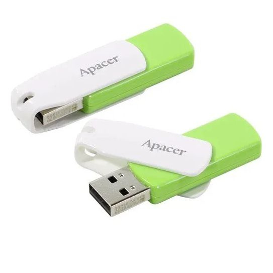 Память USB Flash 32 ГБ Apacer AH335 (AH335) зелёный - поворотный, пластик, USB Type-A  #1