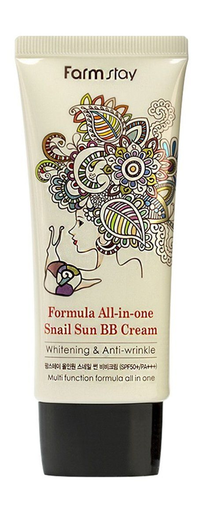 Многофункциональный BB-крем с муцином улитки SPF50+/PA+++ Chester Formula All-In-One Snail Sun BB Cream #1