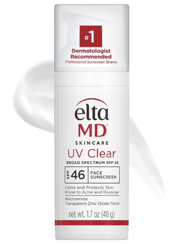 EltaMD Солнцезащитный крем для лица UV Clear, SPF 46 Безмасляный солнцезащитный крем с оксидом цинка, #1