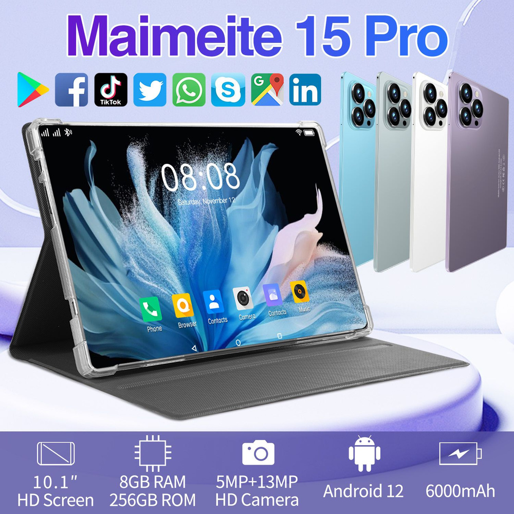 MAIMEITE Планшет 2024 Original 15 Pro Android 12 Global Edition 5G WIFI Pad 15Pro Tablet, 10.1-inch Get #1