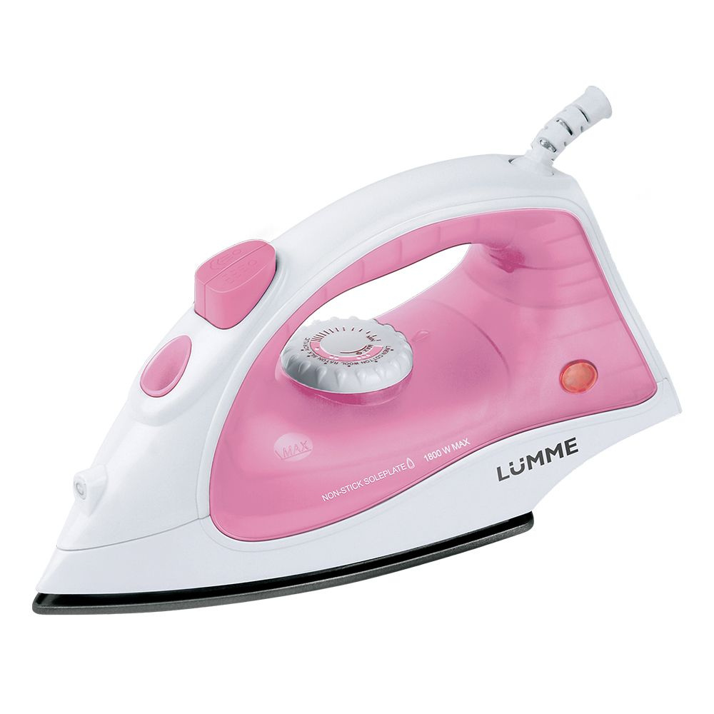 Утюг для одежды LUMME LU-1130 с паровым ударом, 1800Вт, розовый опал  #1