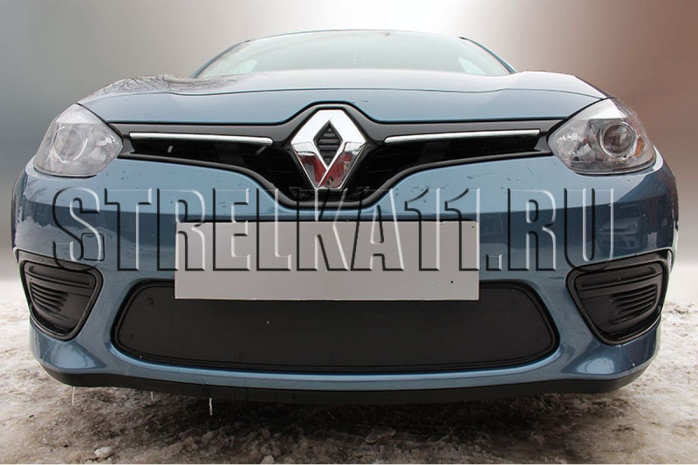 Зимняя заглушка НИЗ к съемной сетке Renault Fluence (2013-2017) рестайлинг / зимняя защита Рено Флуенс #1