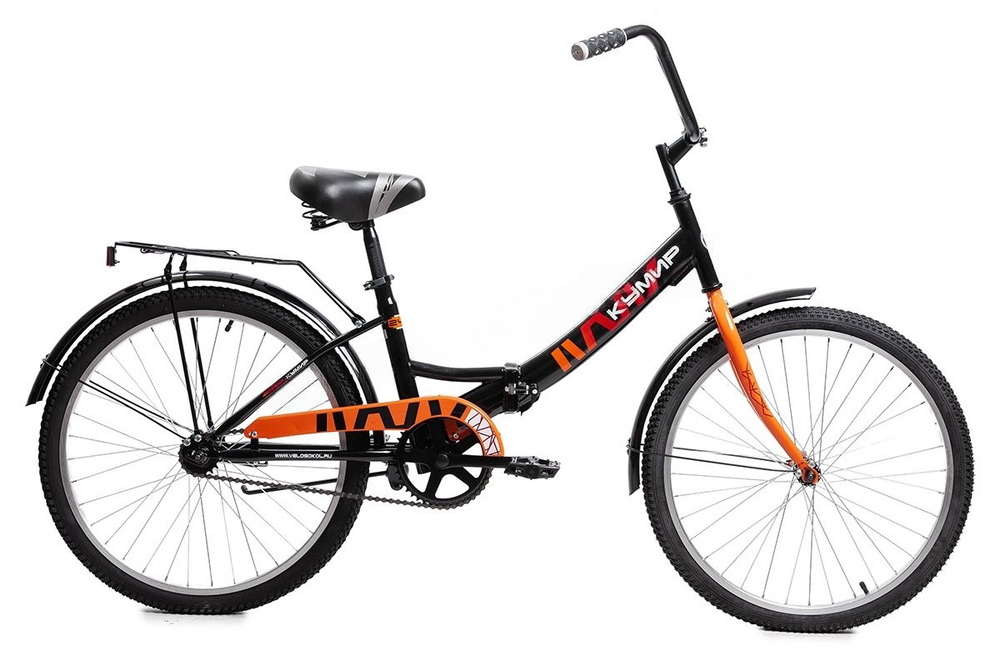 Велосипед Складной Кумир - 24" рост 145-165 см/ Черно-оранжевый, Городской Велосипед складной - велосипеды #1