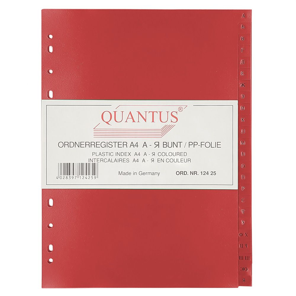 QUANTUS Разделитель для папки A4 (21 × 29.7 см), 1 шт., сортировка: По алфавиту  #1