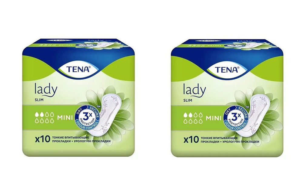 Tena Урологические прокладки Lady Slim Mini, 10 шт, 2 уп #1