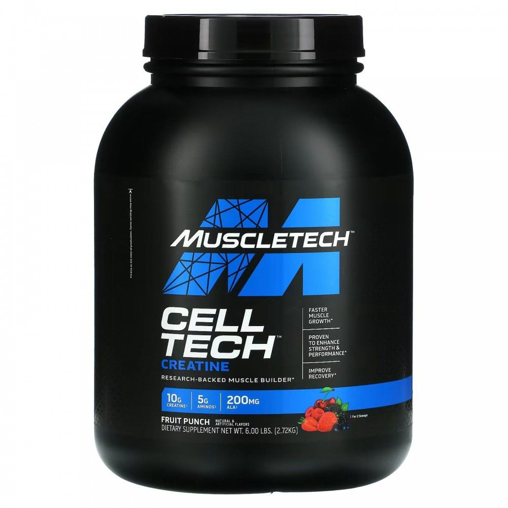 MuscleTech, Performance Series, CELL-TECH, самая мощная формула с креатином, со вкусом фруктового пунша, #1