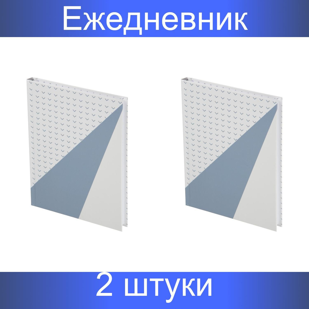 Ежедневник Attache Economy недатированный, А5, 128 листов, матовый пластик, выблак, Aim, белый, 2 штуки #1
