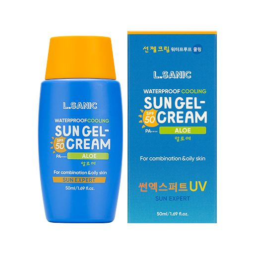 L.Sanic Солнцезащитный водостойкий матирующий гель-крем для лица с экстрактом алоэ SPF 50/PA++++ для #1