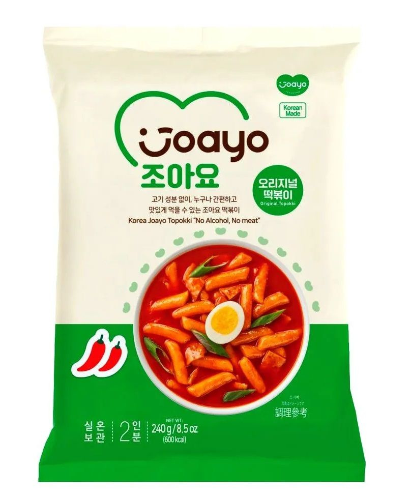 Рисовые клёцки (топокки) с оригинальным соусом "Joayo Original Topokki", 240 г, Республика Корея  #1
