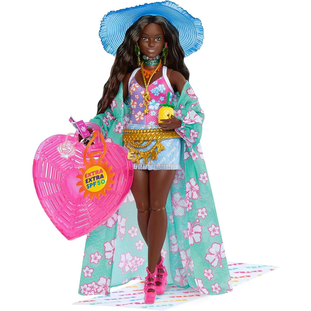 Кукла Barbie Extra Fly Барби в пляжной одежде HPB14 #1