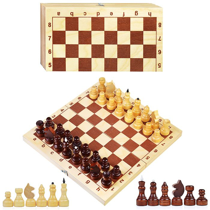 Игра настольная "Шахматы" деревянные (поле 29см х 29см) #1