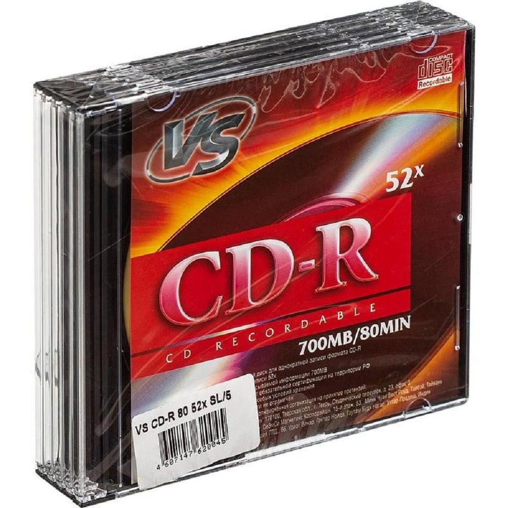 VS CD-R 80 52x SL-5 VSCDRSL501 Диск для записи #1