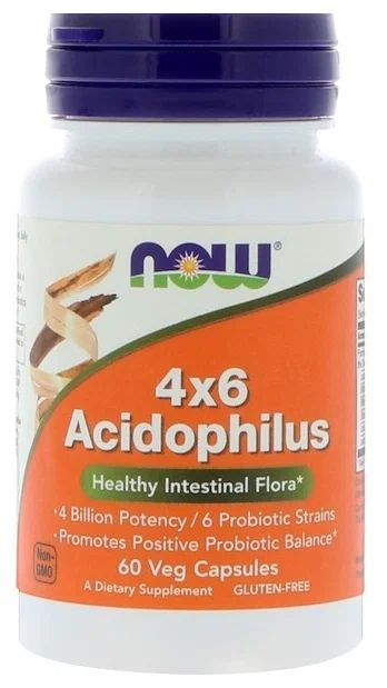 NOW Acidophilus (60 veg caps)(Ацидофилус, Пробиотик, Бифидо и Лактобактерии)  #1