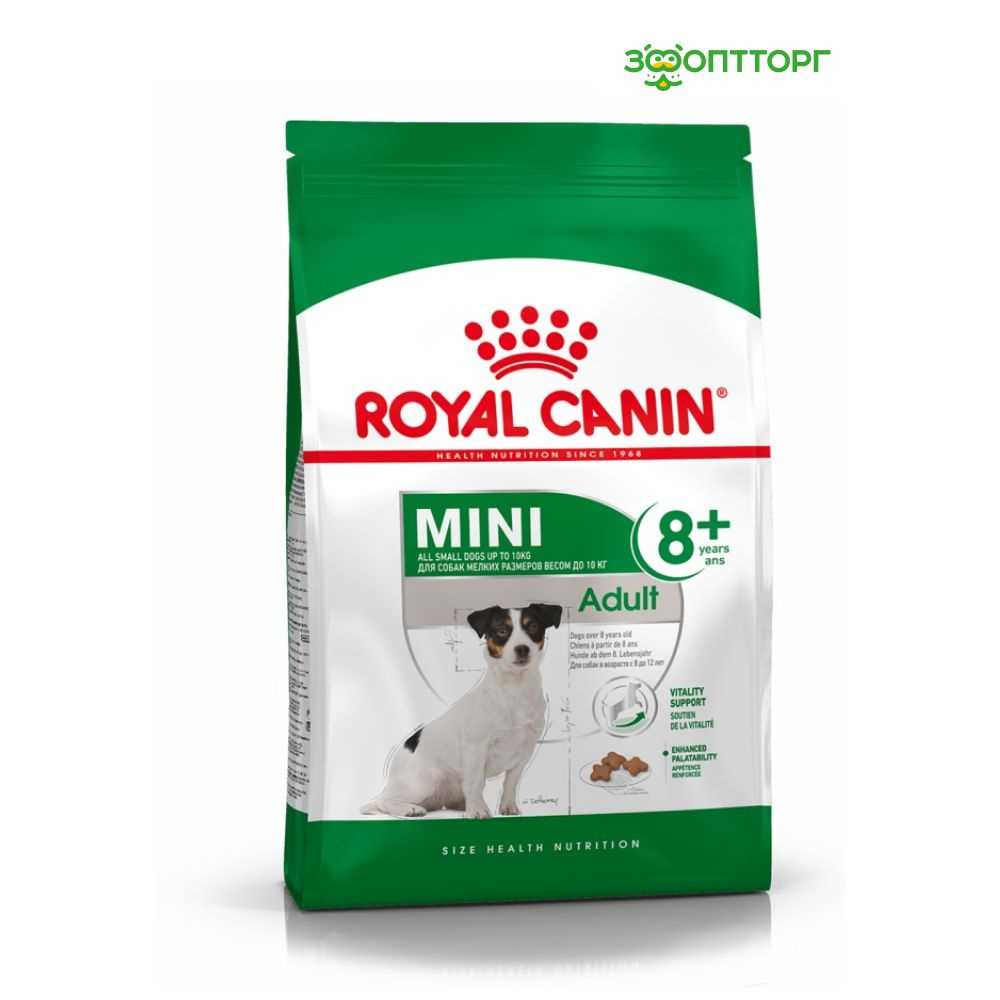 Сухой корм Royal Canin Mini Adult 8+ для собак старше 8 лет мелких пород, с курицей, 2 кг  #1