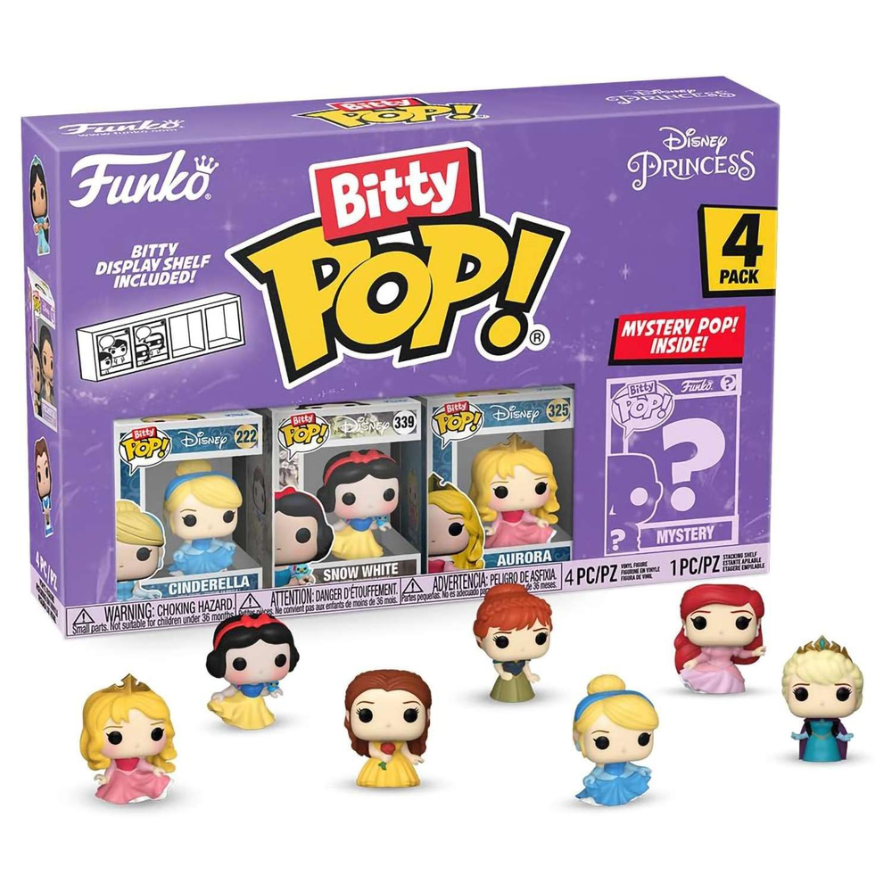 Фигурка Funko Bitty POP! Disney Princess S3 Cinderella+Snow White+Aurora+Mystery (1 of 4) 4PK 73029  #1