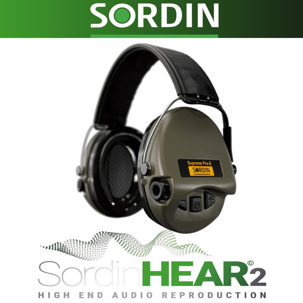 Активные влагозащитные наушники MSA Sordin Supreme Pro-X OD GREEN, 75302-X/L-S, зеленые, оголовье из #1