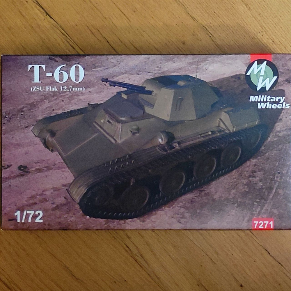 Сборная модель танка. Советский зенитный танк Т-60 со спаренной установкой пулеметов ДШКТ , Military #1