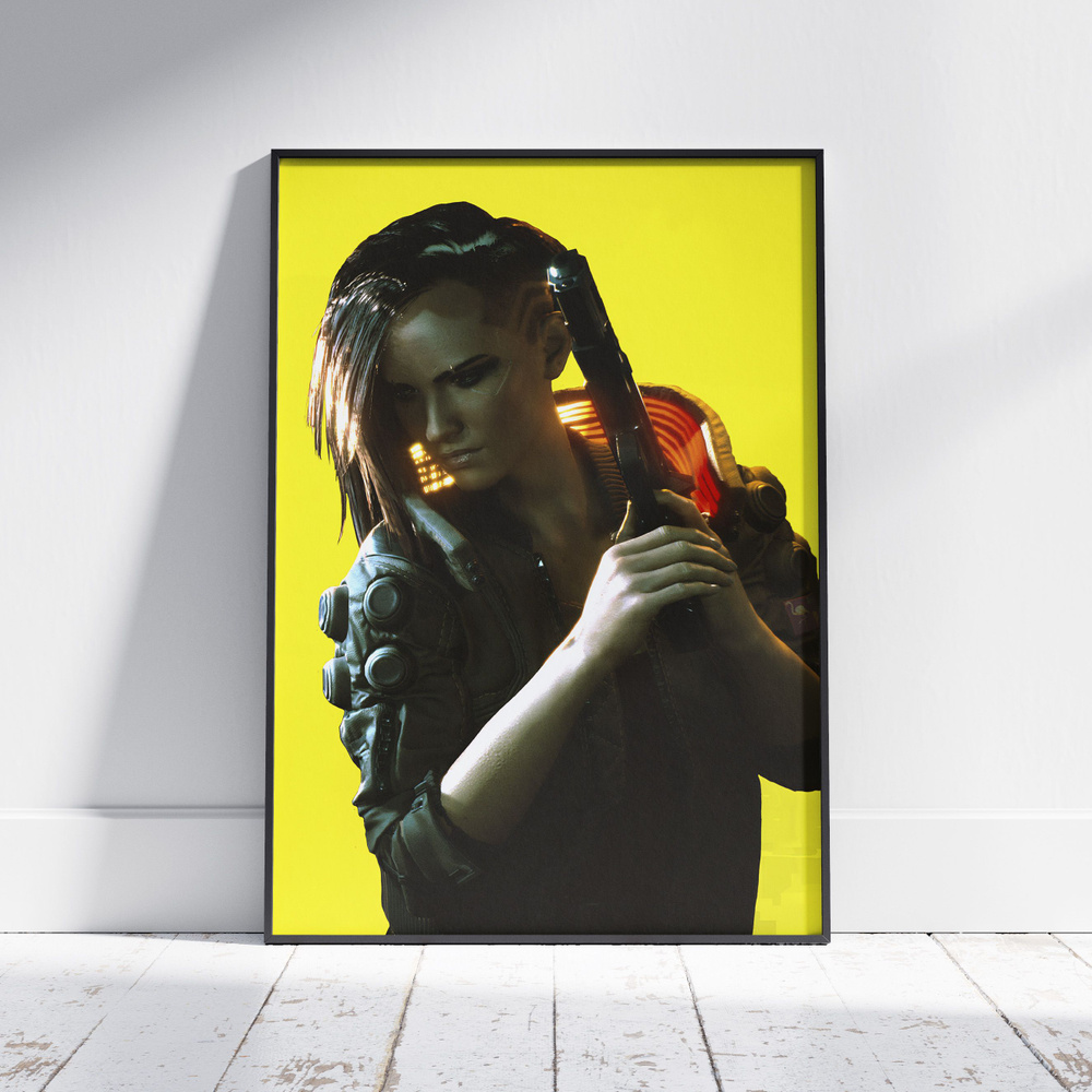 Плакат на стену для интерьера Киберпанк 2077 (Валери 1) - Постер по игре формата А3 (30x42 см)  #1