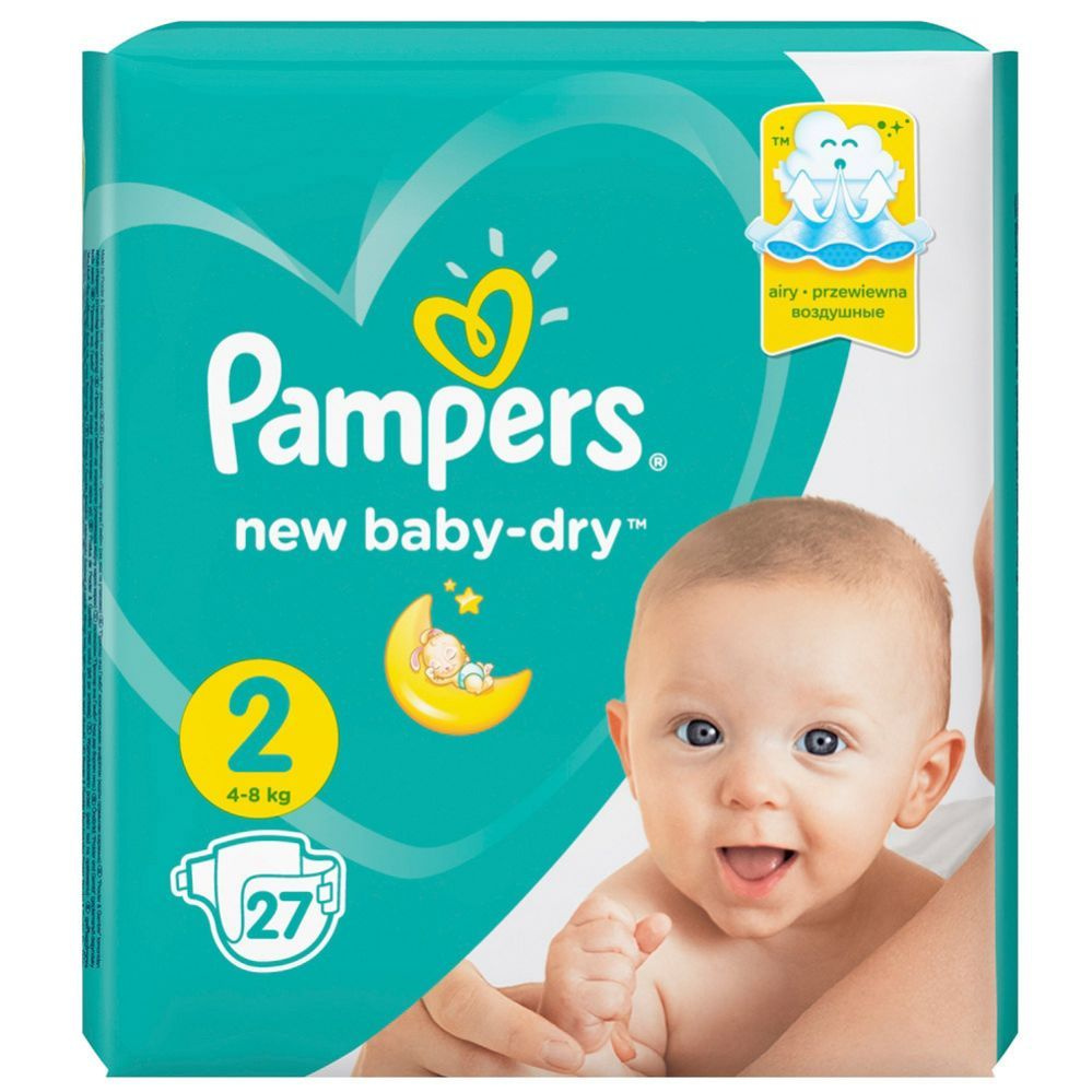 Подгузники Pampers New Baby-Dry (2) Mini 4-8 кг (27 шт) #1