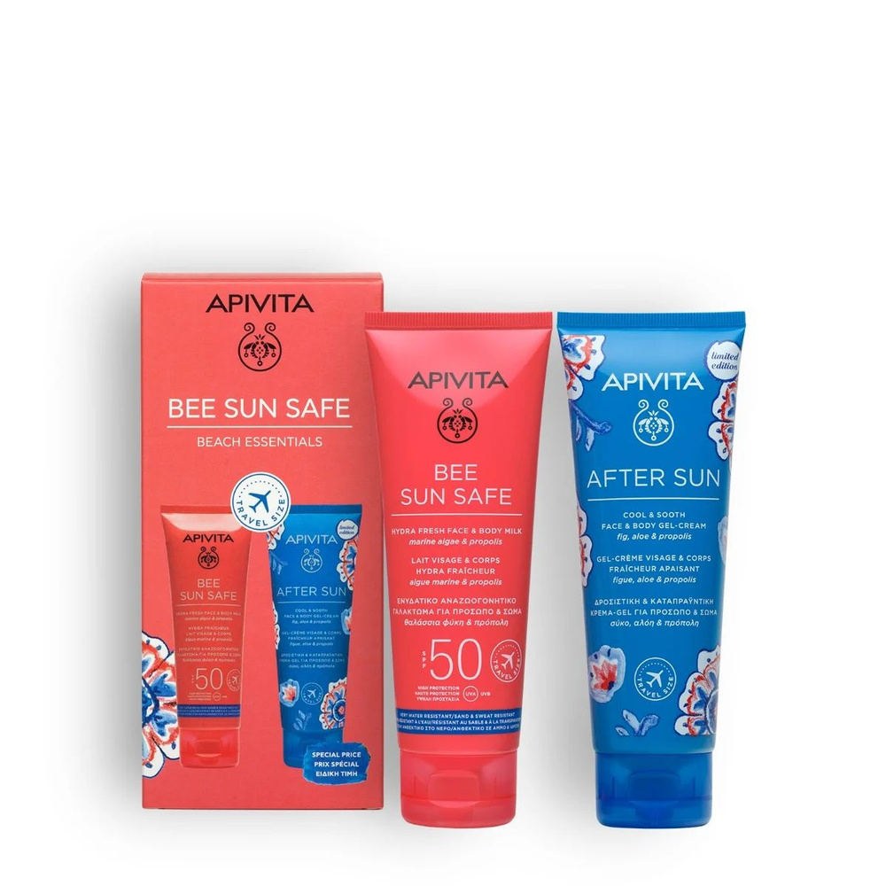 APIVITA Набор для ухода за кожей до и после загара Bee Sun Safe Beach Essentials Kit  #1