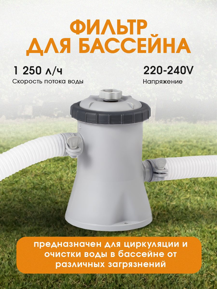 Фильтр насос для бассейна картриджный на 1250л 220В INTEX. Новинка в. коробке артикул 28602  #1