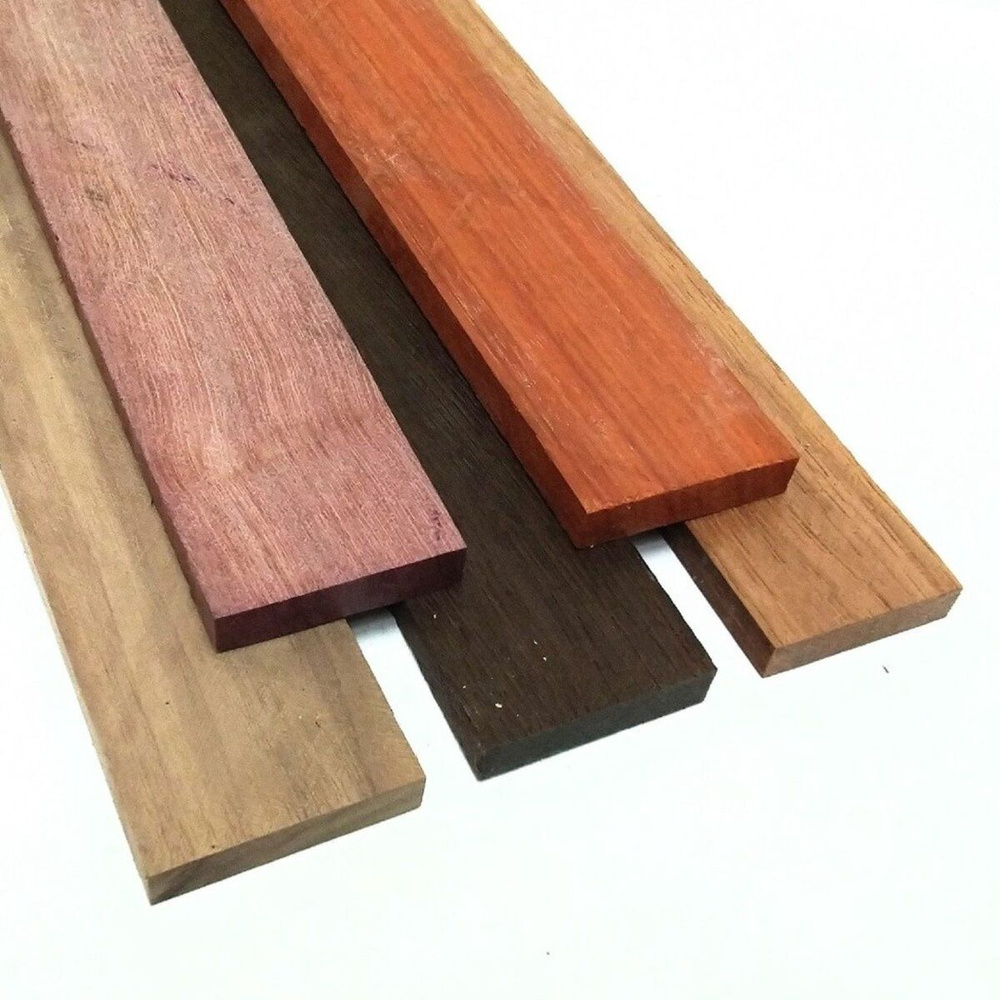 Экзотическая древесина, набор длинных плашек 30х50х10мм, 5шт  #1