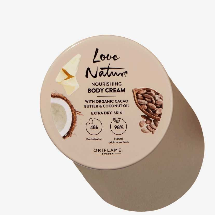 ORIFLAME Love Nature Ухаживающий крем для тела с органическим маслом какао и кокоса, 200мл  #1