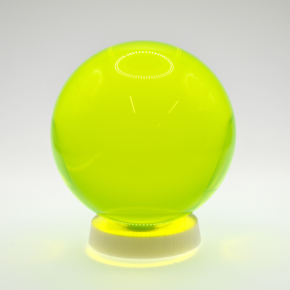 Акриловый шар 70 мм UV (светится в ультрафиолете) для контактного жонглирования/мультиболла, зелёный #1