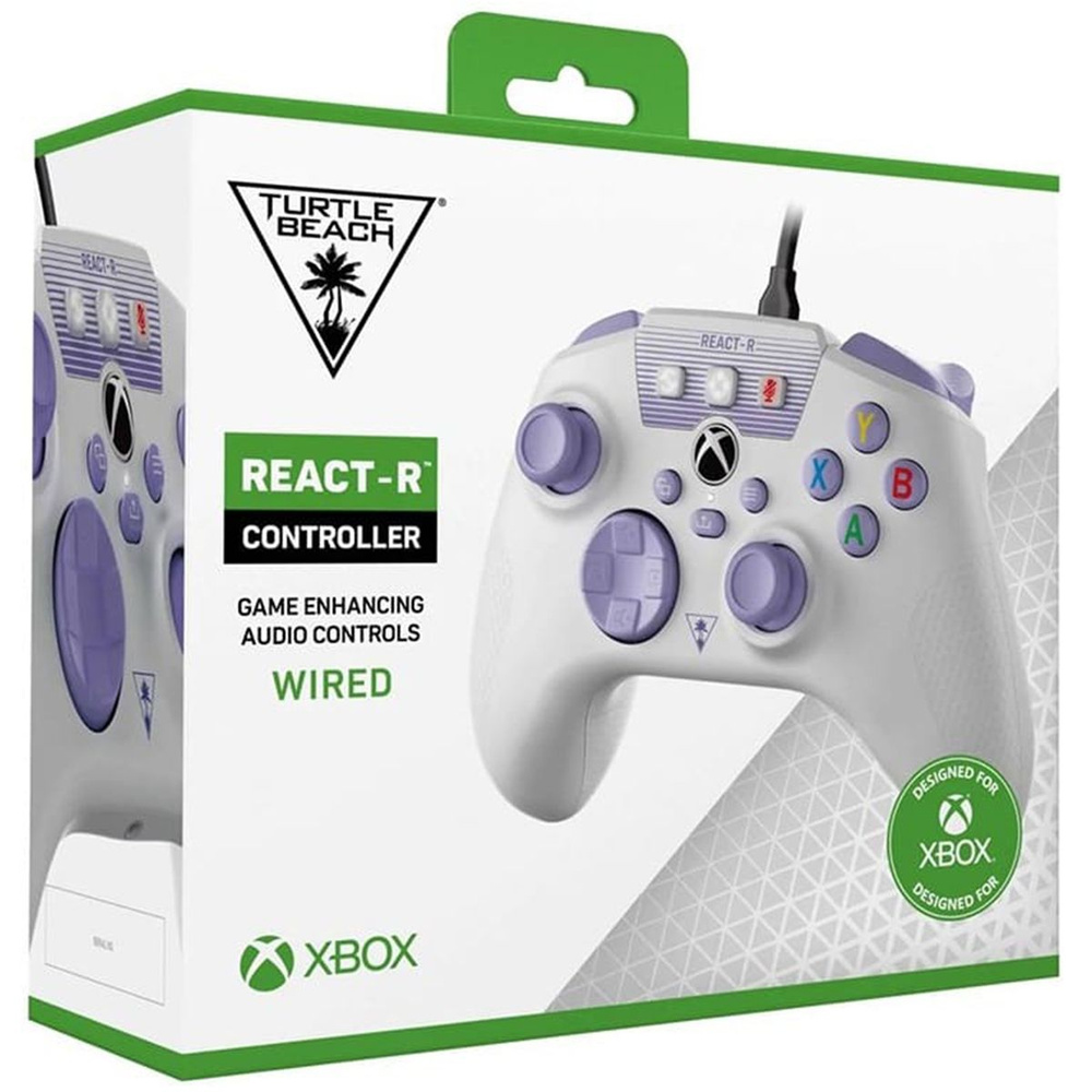 Проводной геймпад Turtle Beach React-R Xbox Wired Controller Xbox One/Series; PC Бело-Фиолетовый  #1