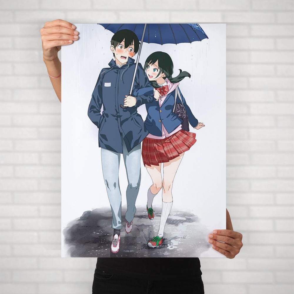 Плакат на стену для интерьера Макото Синкай (Дитя погоды - Хина и Ходака 2) - Постер по аниме формата #1