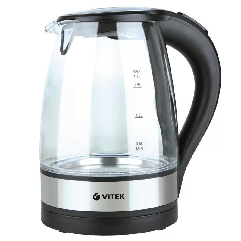 Чайник электрический Vitek VT-7008, 1,7 л, черный #1