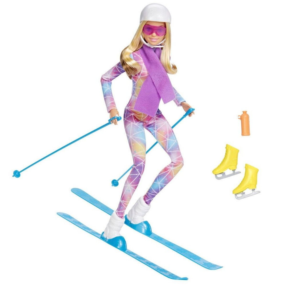 Кукла Барби "Зимнее приключение" на лыжах и коньках Barbie Skier and Ice Skater  #1