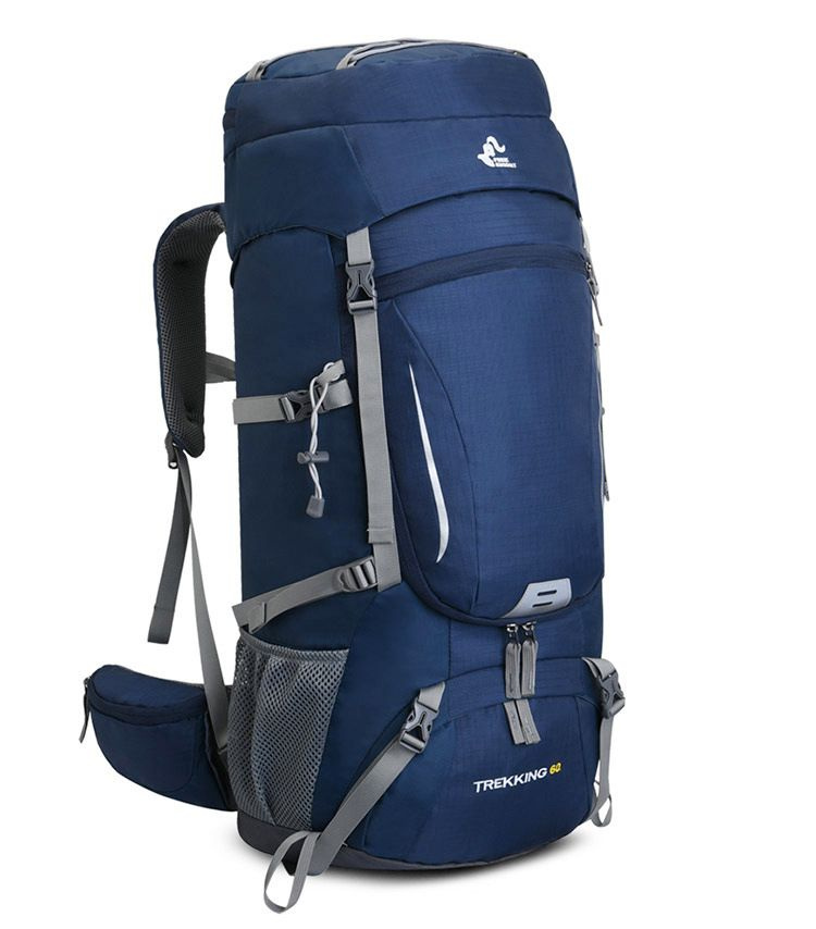 Походный Кемпинговый Туристический рюкзак с каркасом Free Knight Trekking 60 Синий  #1