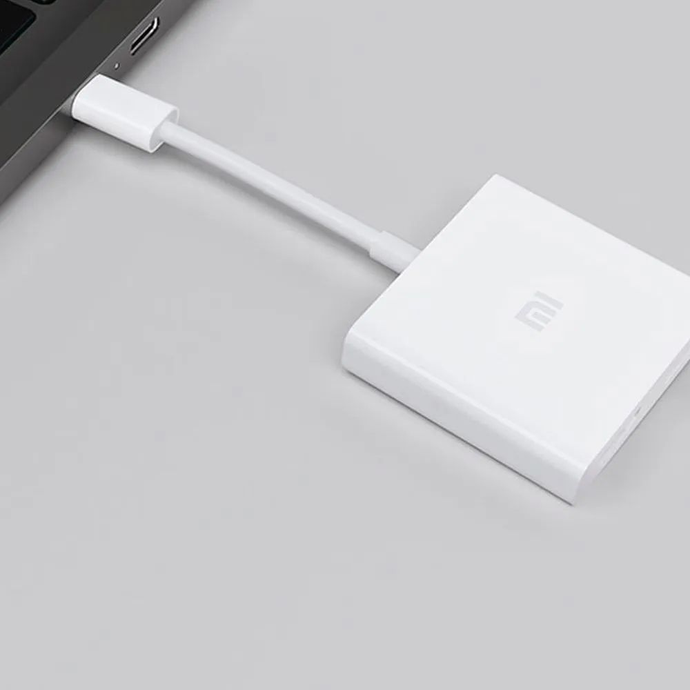 Многофункциональный адаптер (переходник) Xiaomi Mi USB-C to HDMI+USB+USB-C (XMZJQCH2TM) White  #1