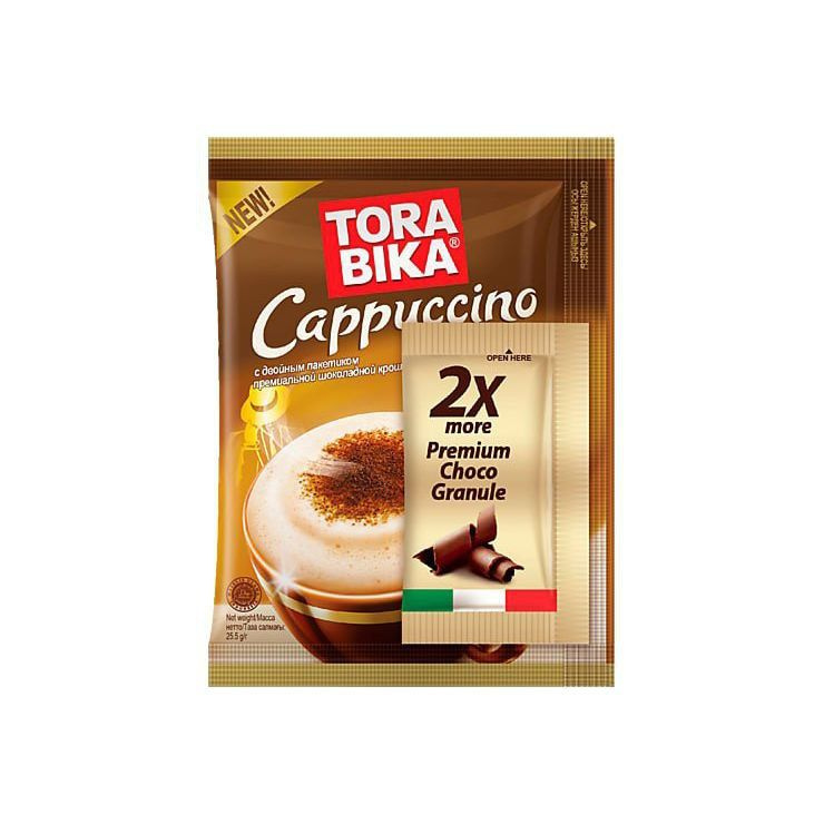 TORA BIKA, Cappuccino 25г. - 40шт., 2 упаковки, Капучино с доп. пакетиком шоколадной крошки, растворимый, #1