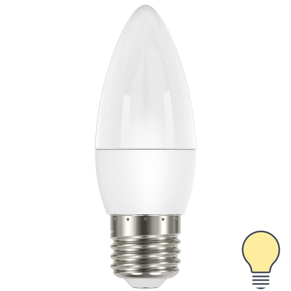 Лампа светодиодная Lexman Candle E27 175-250 В 6.5 Вт белая 600 лм теплый белый свет  #1