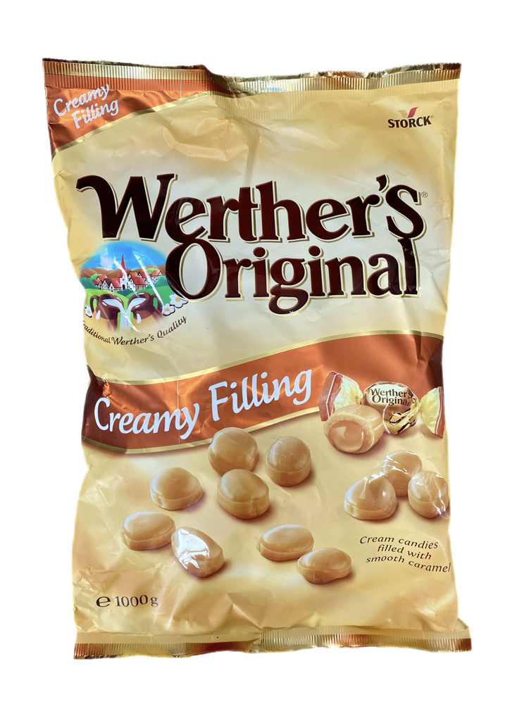 Конфеты Werther's Original creamy filling, сливочная карамель, БОЛЬШАЯ УПАКОВКА1 кг (из Финляндии)  #1