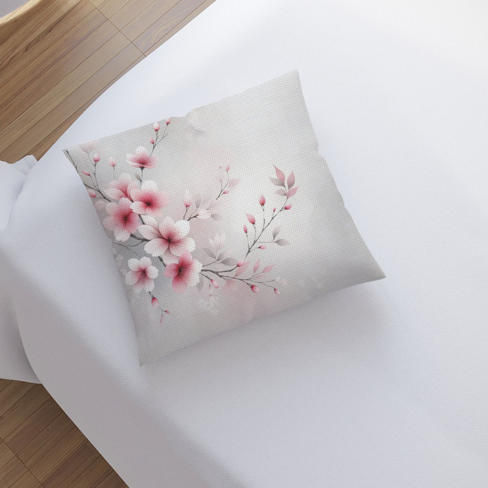 Наволочка декоративная на молнии JoyArty, чехол на подушку "Цветущая сакура", 45х45 см  #1