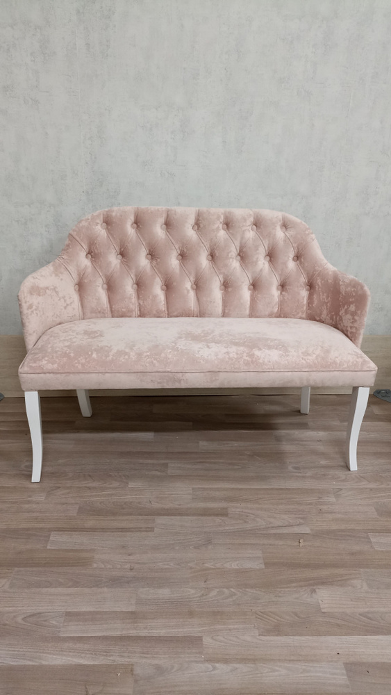 Прямой диван, механизм Нераскладной, 120х60х88 см,розовый #1