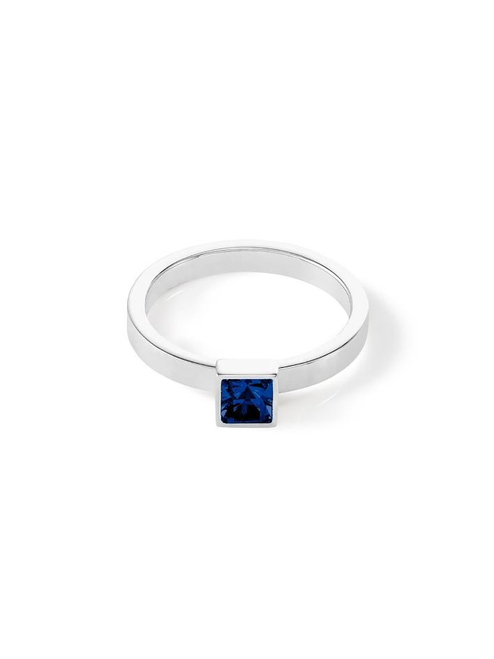 Кольцо женское Brilliant Square Montana-Silver 18.5 мм Coeur de Lion с кристаллом Swarovski, ювелирная #1