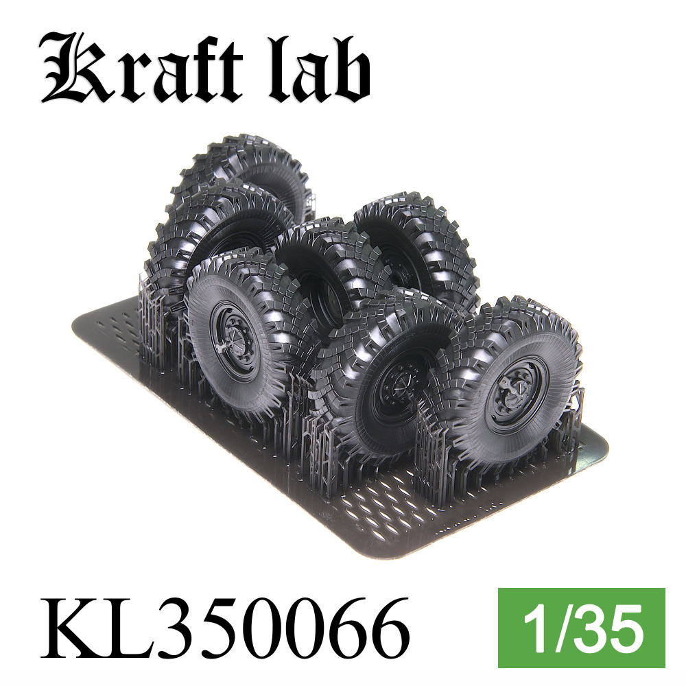 Kraft Lab Урал 375 / 4320, Комплект колёс с шинами ОИ-25 (Поздние), 1/35, Универсальный  #1
