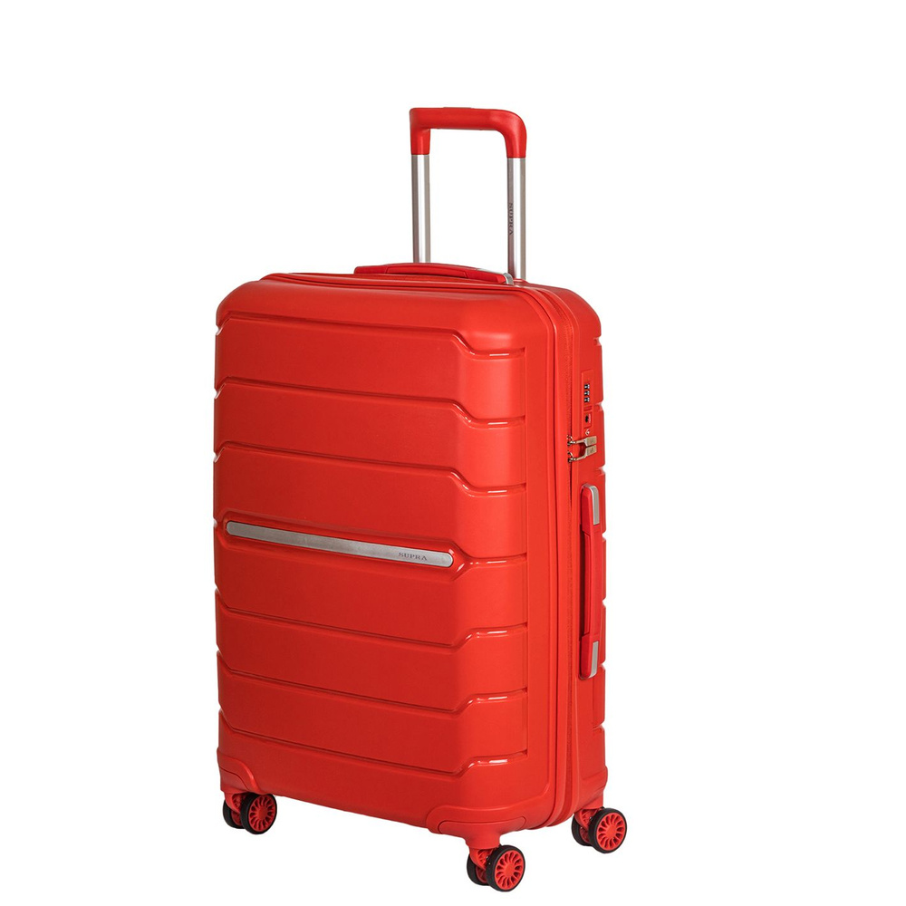 Чемодан Samsonite облегченный из полипропилена S red pepper замок TSA  #1