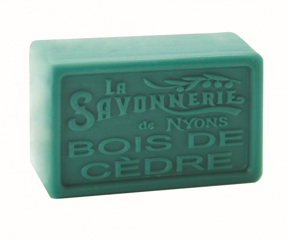 Твердое мыло для рук и тела с кедровым деревом, прямоугольное 100 гр. La Savonnerie de Nyons, Франция. #1