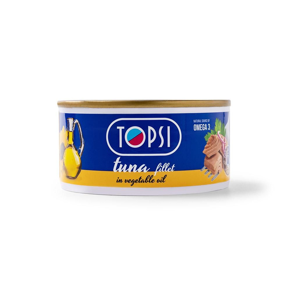 Филе тунца Topsi в растительном масле 180г, Иран - в заказе 1 шт.товара!  #1