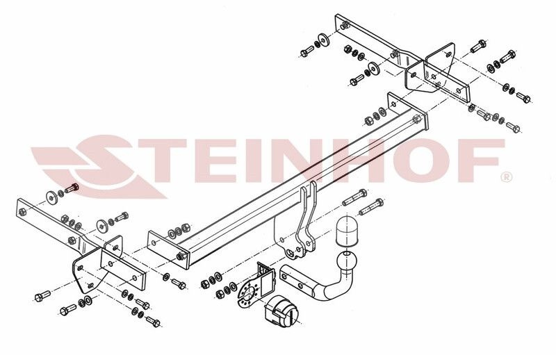 Фаркоп на Mercedes A-Class w169 2004-2012, Mercedes B-Class w245, кроме AMG 2005-2011 (паспорт и сертификат #1