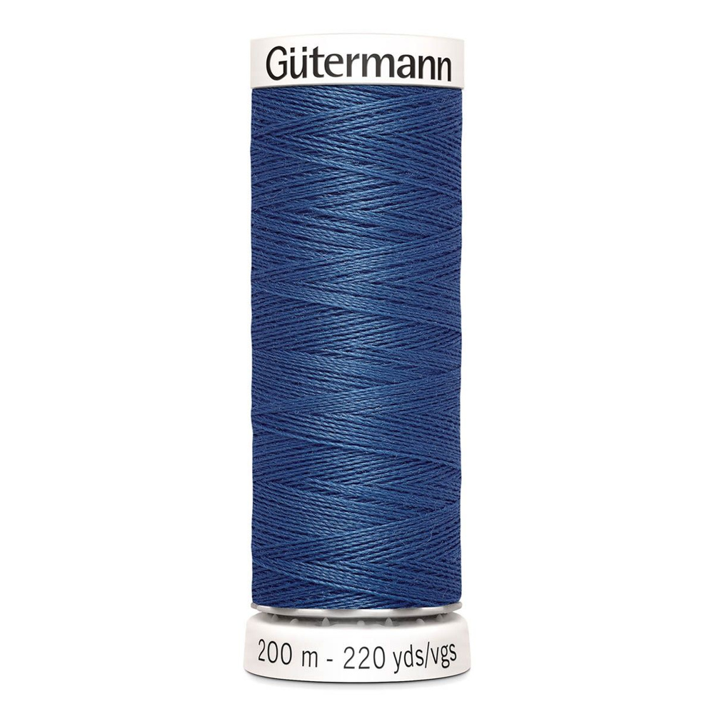 Нить Gutermann, Sew-All 100/200м для всех материалов, 100% п/э, цвет 786 синий джинсовый  #1