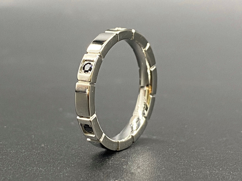 кольцо "RABELLO" из медицинской стали 316L c черными цирконами. размер 17.5 . PVD покрытие. гарантия #1
