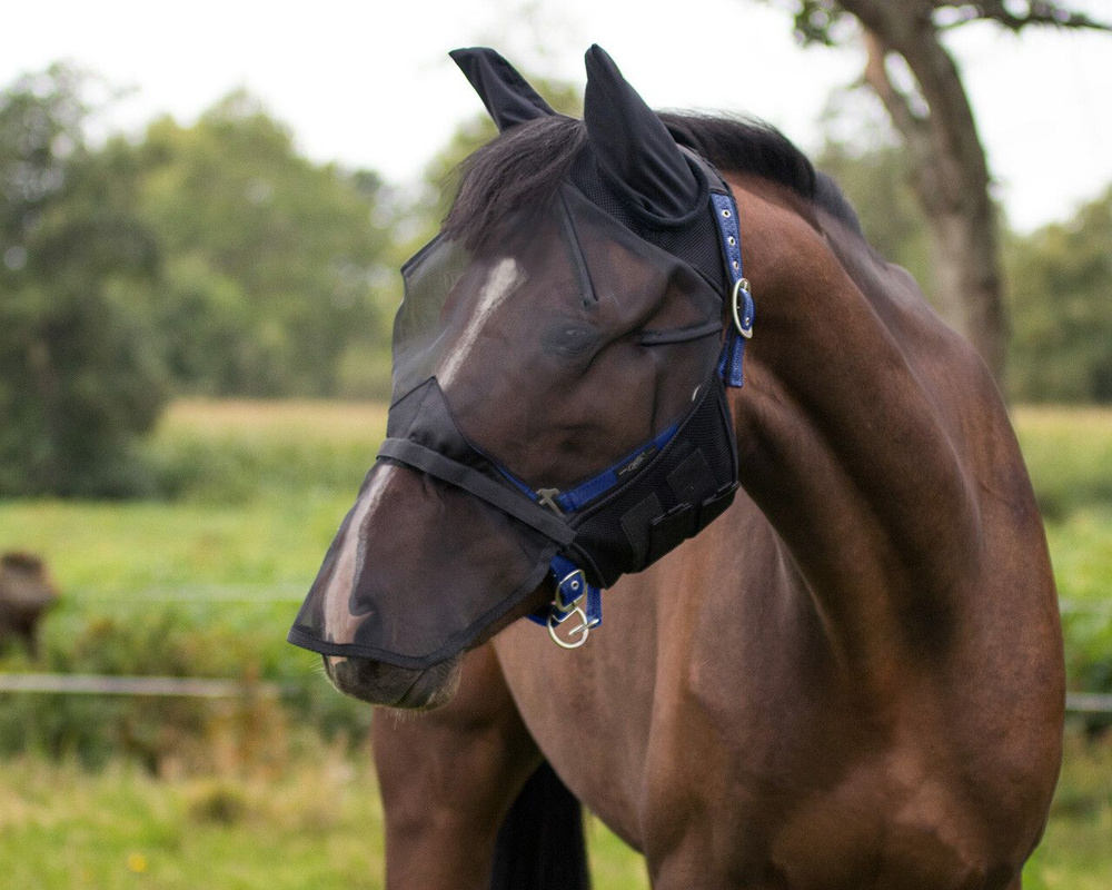 Антимоскитная маска с съемной носовой частью для лошади, pony  #1