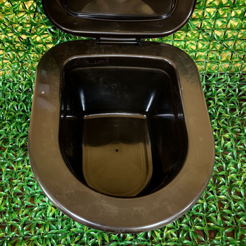Ведро-туалет мини пластик 10л/туалет дачный с крышкой/со стульчиком  #1