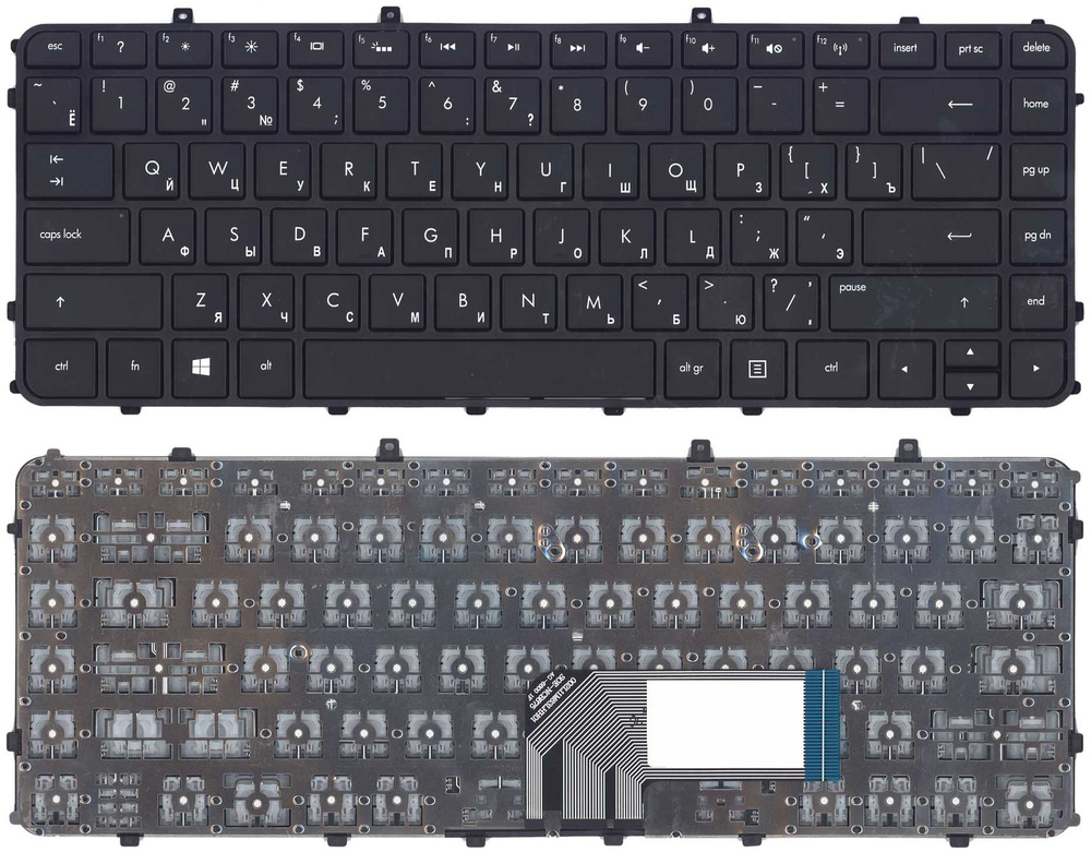 Клавиатура для HP Envy 4-1000 6-1000 черная рамка p/n: 698679-001 698679-251 V135002BS2, PK130T52B00 #1